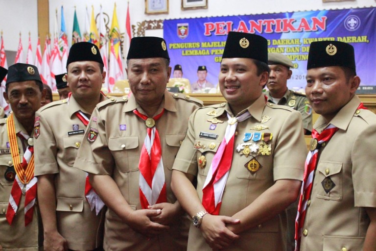 Kak Heri Sensustadi bersama Ketua Kwarda Lampung Kak Ridho Ficardo
