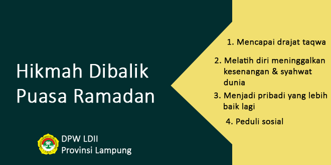 Puasa hikmah Hikmah Ramadhan:
